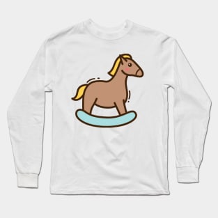 Cute Wooden Horse Long Sleeve T-Shirt